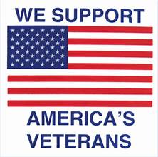 we support our troops banner with american flag